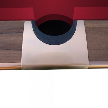 Pool-Billardtisch Dynamic III 9ft. modern-braun, Tuch Simonis 760 rot