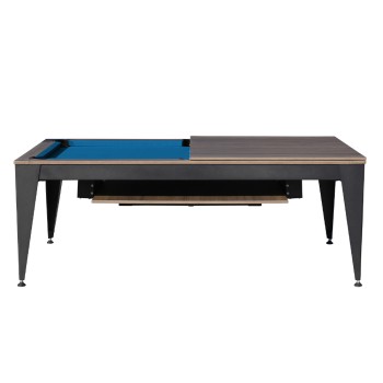 Pool-Billardtisch Vancouver III 7ft. schwarz / braun, Tuch blau