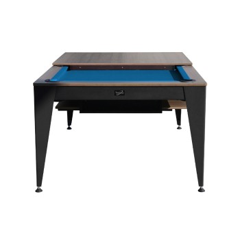Pool-Billardtisch Vancouver III 7ft. schwarz / braun, Tuch blau