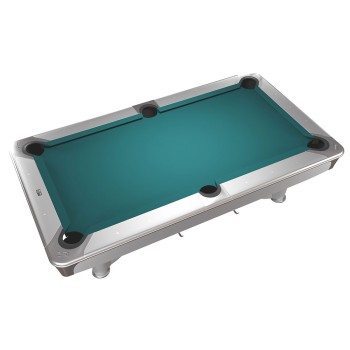Pool-Billardtisch Dynamic IV 9ft. glänzend-weiss, 9-Fuss / Simonis 860 powderblue