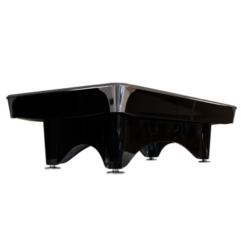 Pool-Billardtisch Dynamic IV, glänzend-schwarz, 9-Fuss / Simonis 760 grau