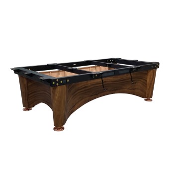 Pool-Billardtisch Dynamic IV, modern-braun, 9-Fuss / Simonis 760 grau