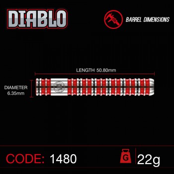 Steeldart Winmau Diablo 90% 1480