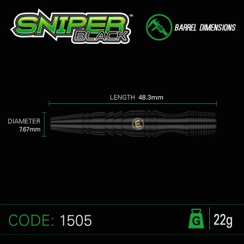 Steeldart Winmau Sniper Black 1505-22g