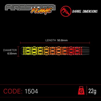 Steeldart Winmau Firestorm Flame 1504-22g