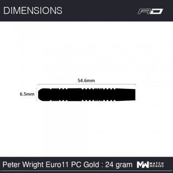Steeldart Peter Wright Euro 11 Element Gold 24g