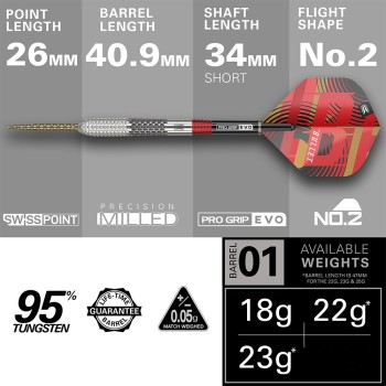 Steeldart Target Stephen Bunting G5 90%, 23g