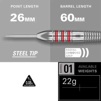 Steeldart Target Aspinall Brass, 22g