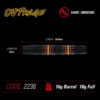 Softdart Winmau Outrage 2236-18g