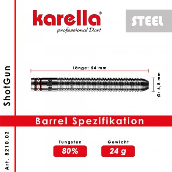 Steeldart Karella-Shot Gun 24g, Tungsten 80%