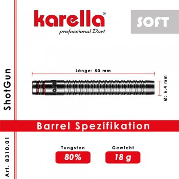 Softdart Karella-Shot Gun 18g, Tungsten 80%
