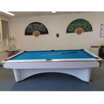 Pool-Billardtisch Dynamic III 9ft. glänzend-weiss, gebraucht