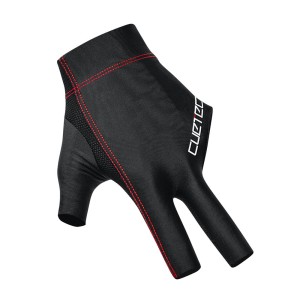Handschuh, Cuetec Axis, 3-Finger, schwarz-rot