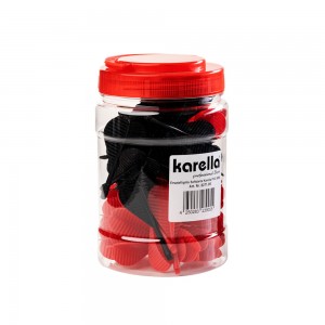 Ersatzflights Softdarts Karella PVC 50er-Set Rot und Schwarz