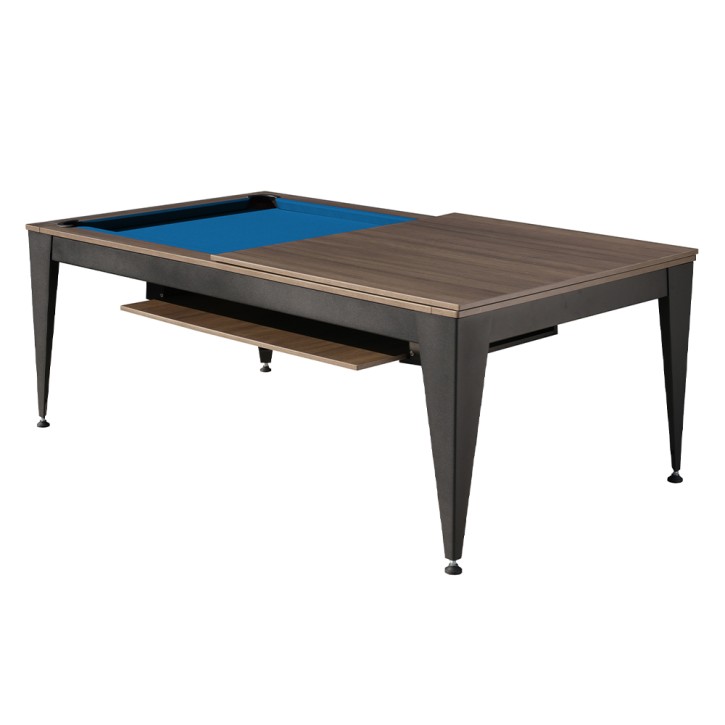 Pool-Billardtisch Vancouver III 7ft. schwarz / braun, Tuch blau