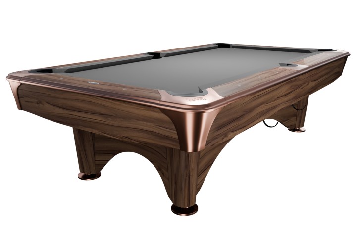 Pool-Billardtisch Dynamic IV, modern-braun, 9-Fuss / Simonis 760 grau